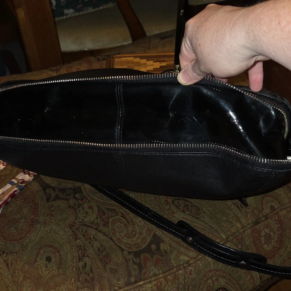 Coach Bonnie Foldover Bag 13380 Black Leather Shoulderbag MSRP $498 2008 EUC - Picture 13 of 16